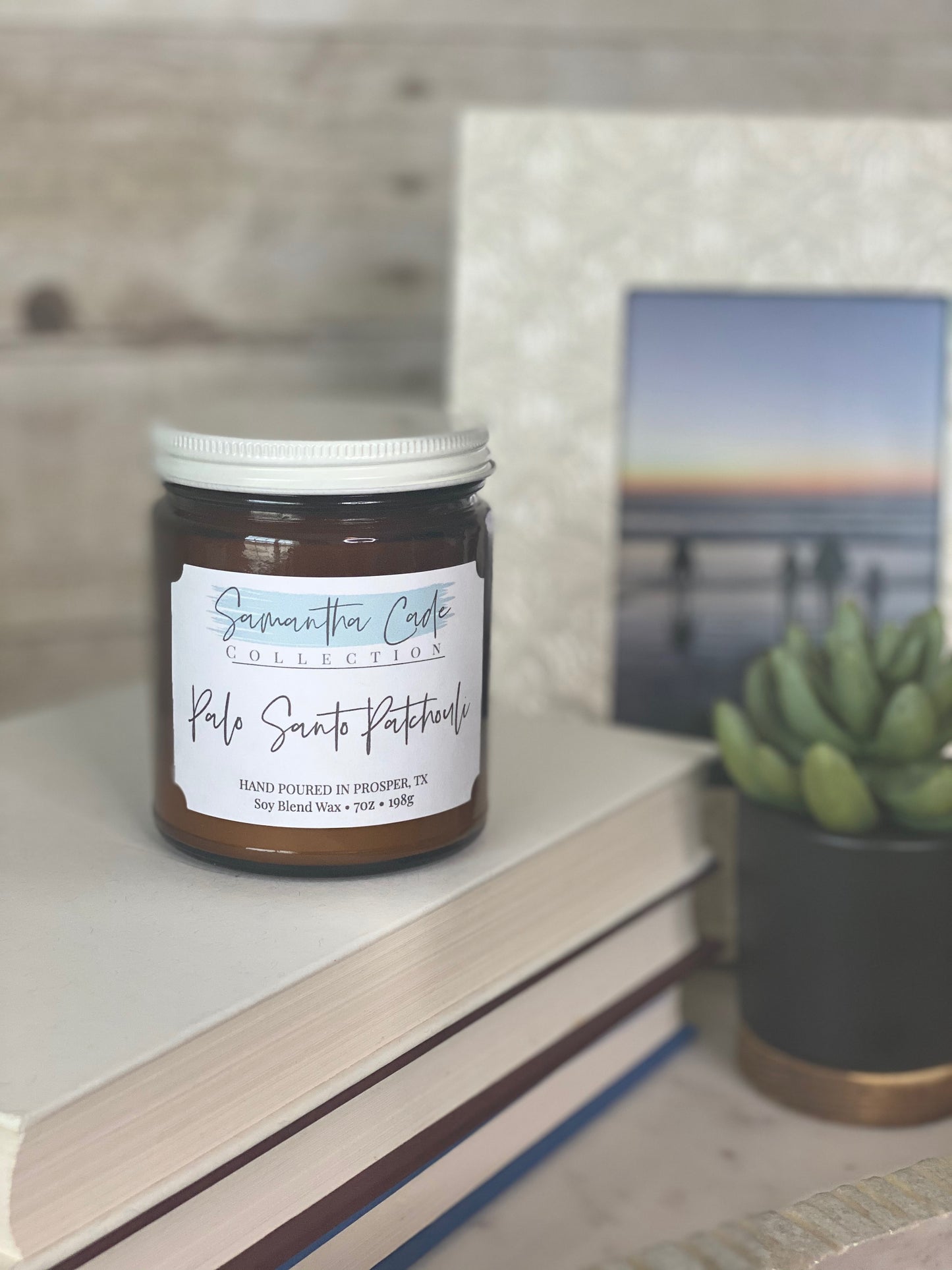 Palo Santo Patchouli 7.5 oz Amber Jar