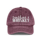 Vintage Embroidered Cap — 'Sunshine & Whiskey' Washed Baseball Hat