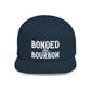 Bonded Bourbon Flat Bill Snapback Hat — Distressed Whiskey Logo Cap