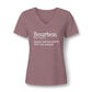 Ladies Bourbon Definition Whiskey V-Neck Tee