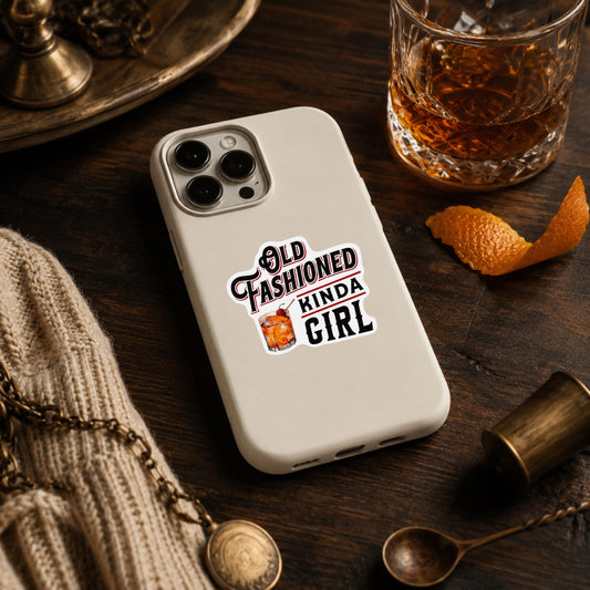 Old Fashioned Kinda Girl Matte Vinyl Sticker