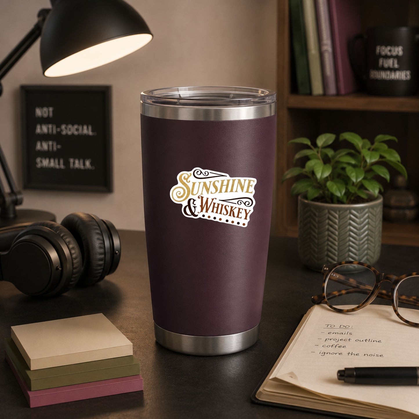 Sunshine and Whiskey Matte Sticker