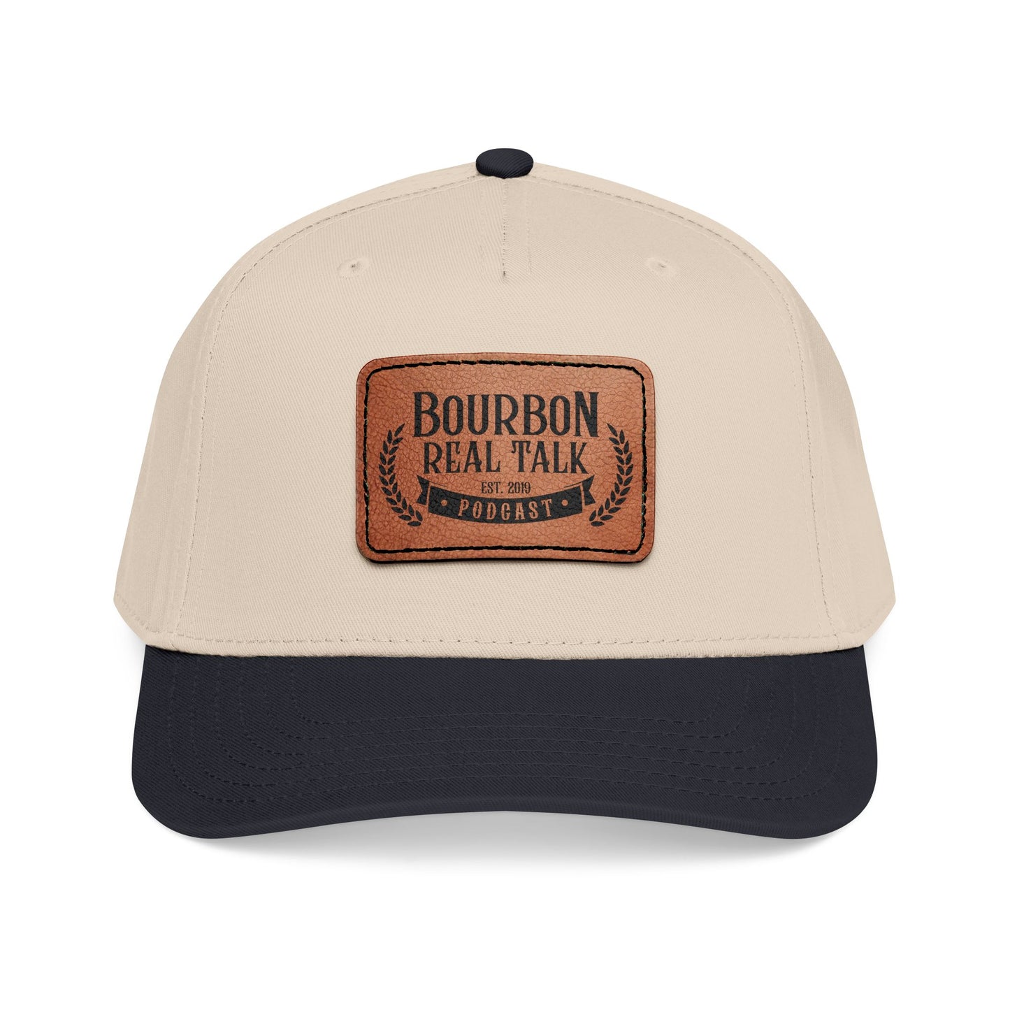 Bourbon Real Talk Leather Patch Baseball Cap
