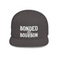 Bonded Bourbon Flat Bill Snapback Hat — Distressed Whiskey Logo Cap