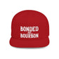 Bonded Bourbon Flat Bill Snapback Hat — Distressed Whiskey Logo Cap