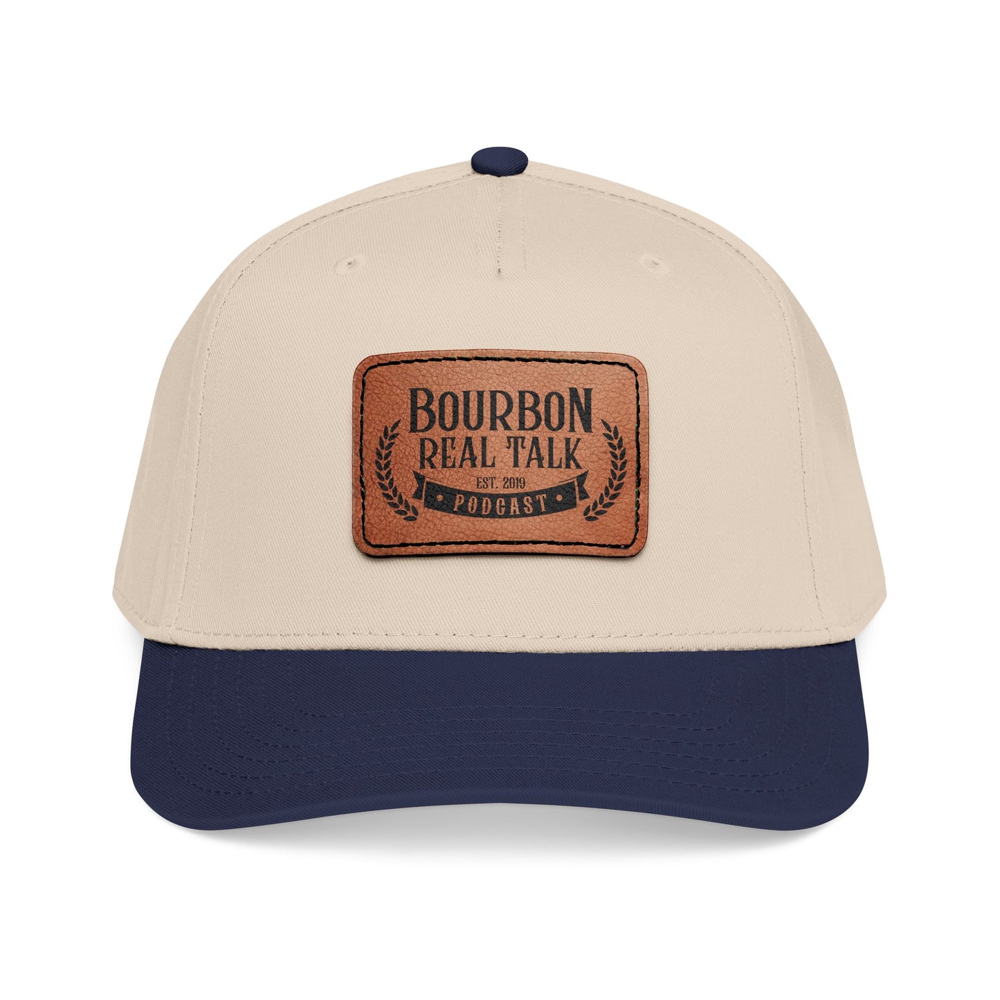 Bourbon Real Talk Leather Patch Baseball Cap