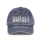 Vintage Embroidered Cap — 'Sunshine & Whiskey' Washed Baseball Hat