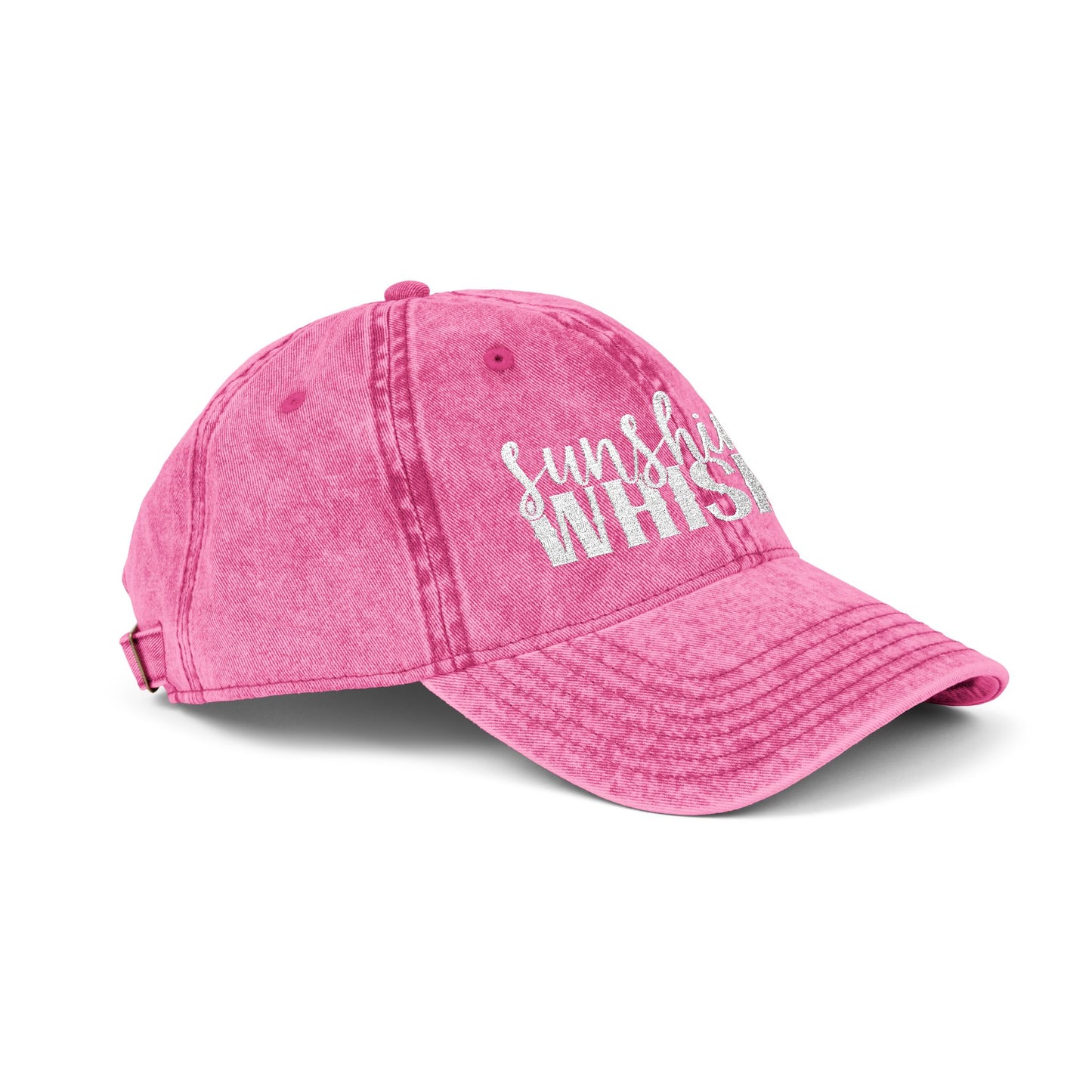 Vintage Embroidered Cap — 'Sunshine & Whiskey' Washed Baseball Hat