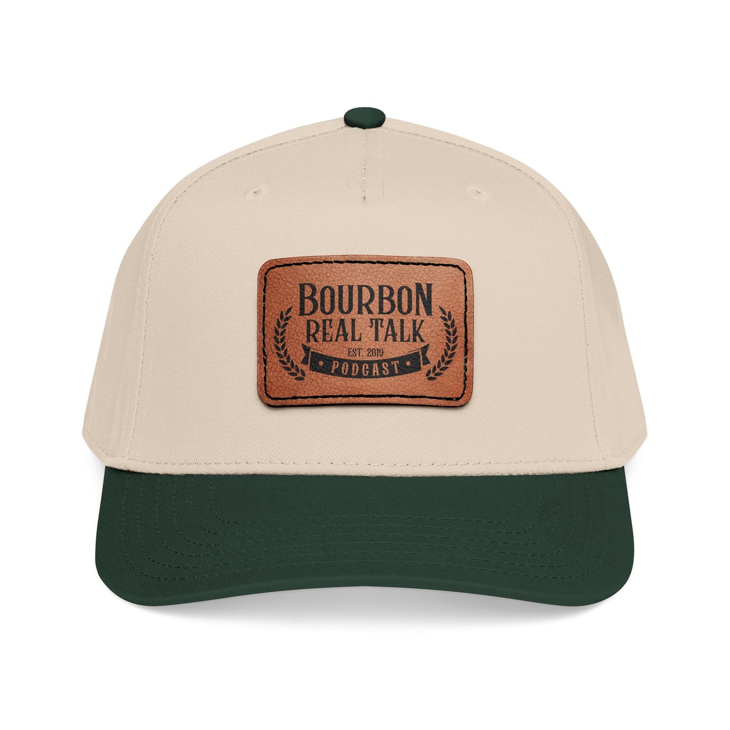 Bourbon Real Talk Leather Patch Baseball Cap