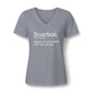 Ladies Bourbon Definition Whiskey V-Neck Tee