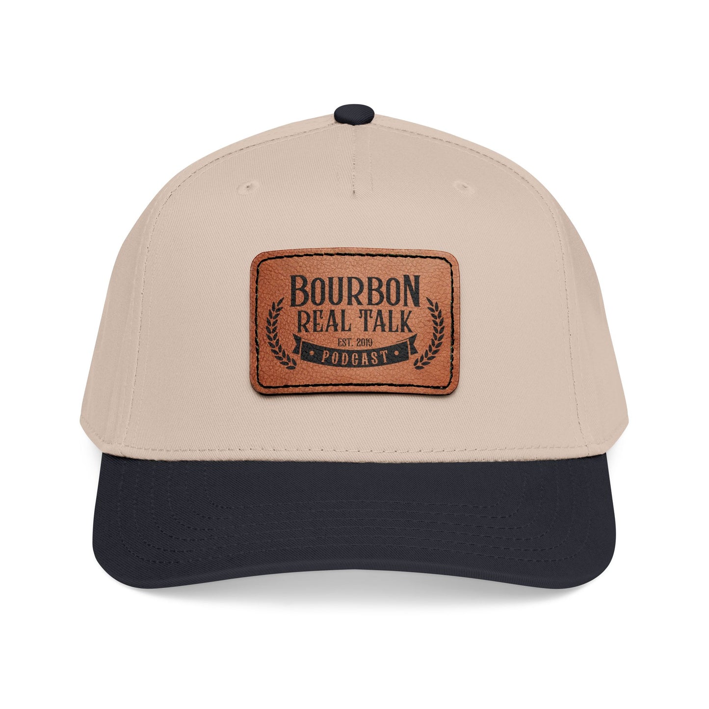 Bourbon Real Talk Leather Patch Baseball Cap