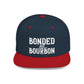 Bonded Bourbon Flat Bill Snapback Hat — Distressed Whiskey Logo Cap