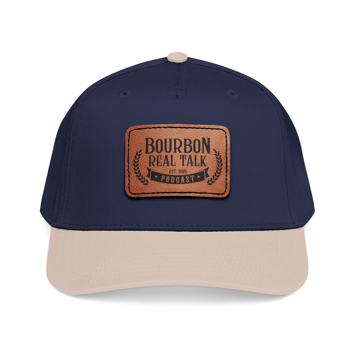 Bourbon Real Talk Leather Patch Baseball Cap