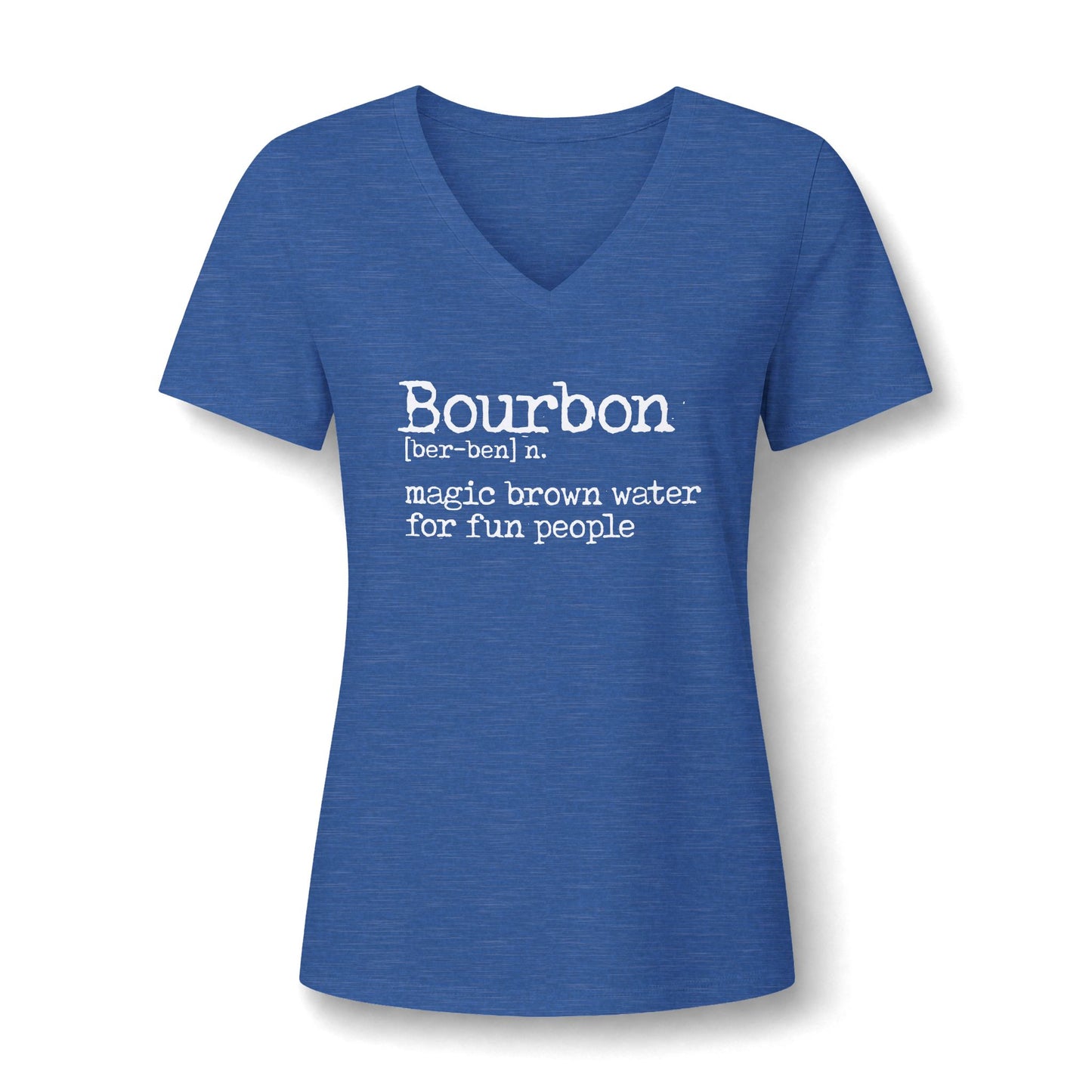 Ladies Bourbon Definition Whiskey V-Neck Tee