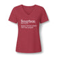 Ladies Bourbon Definition Whiskey V-Neck Tee