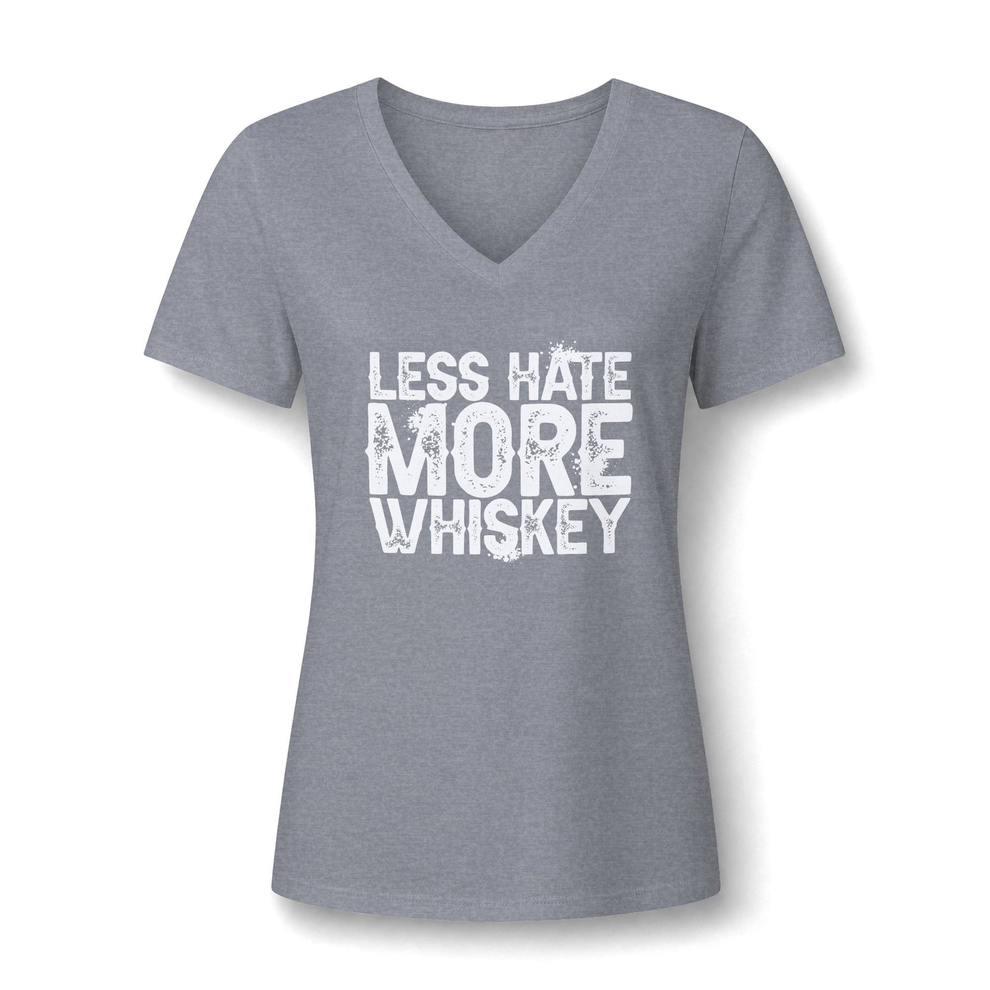 Ladies Less Hate, More Whiskey V-Neck Tee