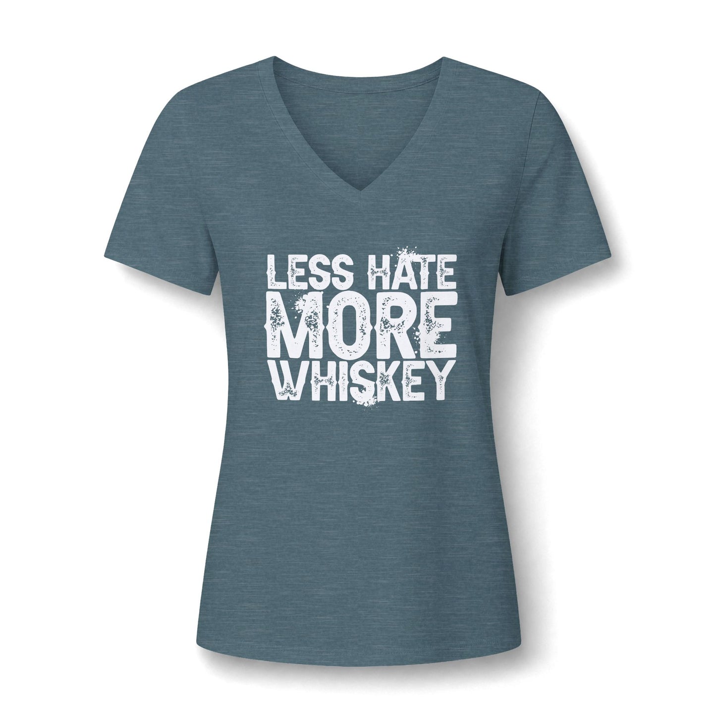 Ladies Less Hate, More Whiskey V-Neck Tee
