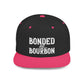 Bonded Bourbon Flat Bill Snapback Hat — Distressed Whiskey Logo Cap