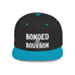Bonded Bourbon Flat Bill Snapback Hat — Distressed Whiskey Logo Cap