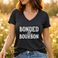 Ladies Bonded by Bourbon Whiskey V-Neck Tee