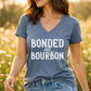 Ladies Bonded by Bourbon Whiskey V-Neck Tee