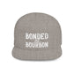 Bonded Bourbon Flat Bill Snapback Hat — Distressed Whiskey Logo Cap