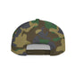 Bonded Bourbon Flat Bill Snapback Hat — Distressed Whiskey Logo Cap