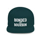 Bonded Bourbon Flat Bill Snapback Hat — Distressed Whiskey Logo Cap