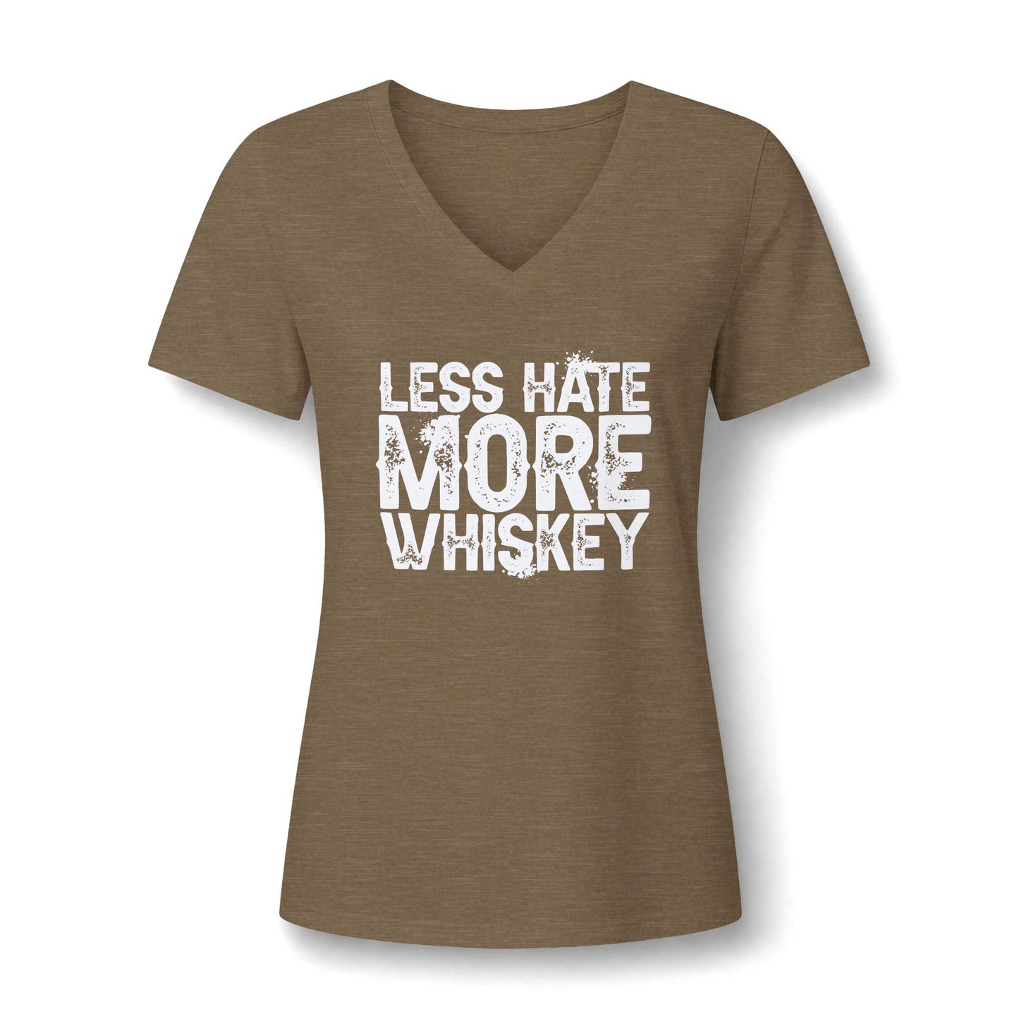Ladies Less Hate, More Whiskey V-Neck Tee