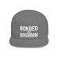 Bonded Bourbon Flat Bill Snapback Hat — Distressed Whiskey Logo Cap