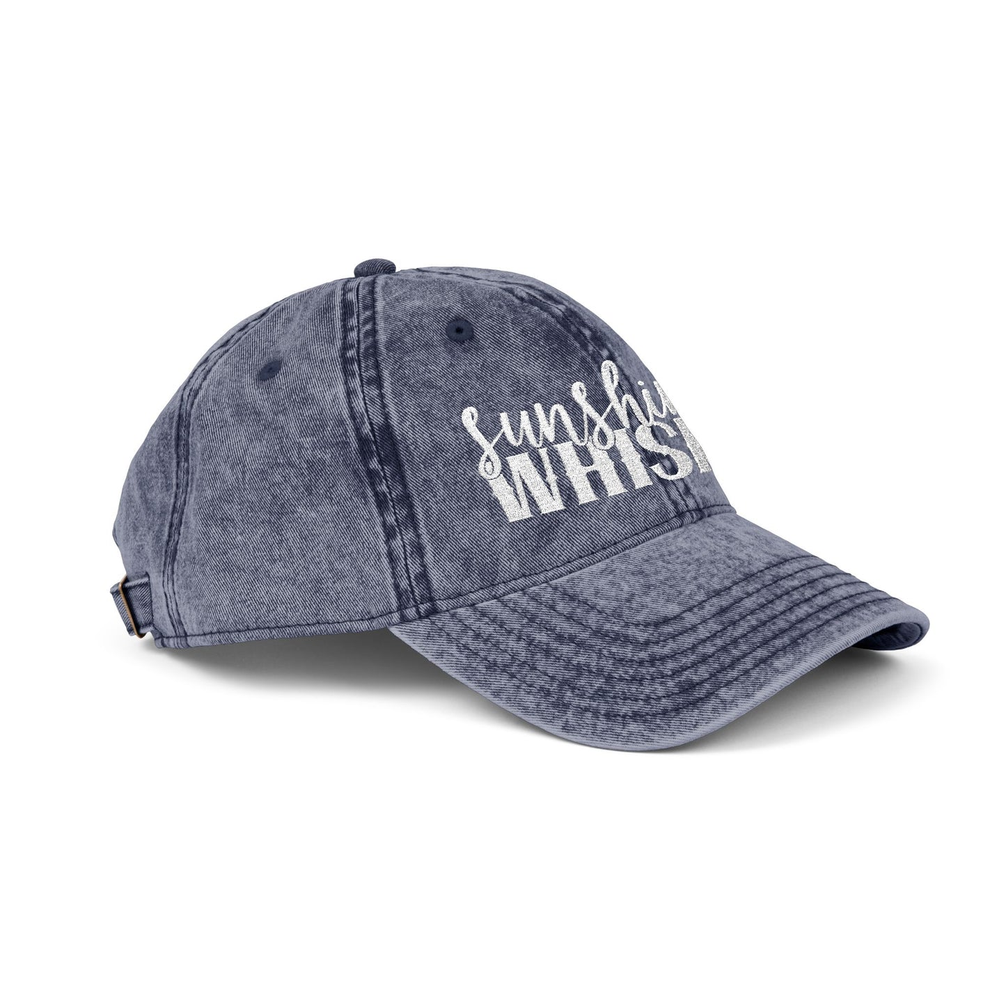 Vintage Embroidered Cap — 'Sunshine & Whiskey' Washed Baseball Hat