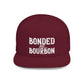 Bonded Bourbon Flat Bill Snapback Hat — Distressed Whiskey Logo Cap