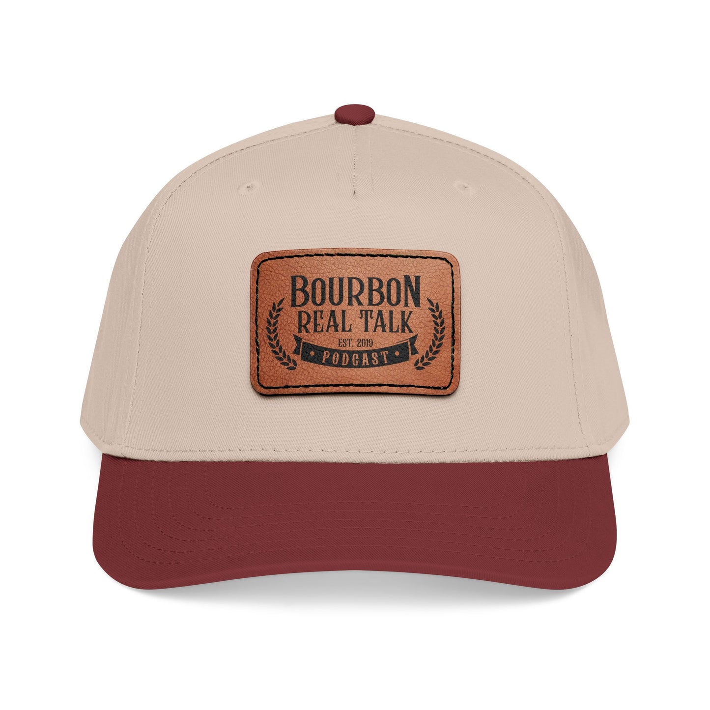 Bourbon Real Talk Leather Patch Baseball Cap