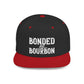 Bonded Bourbon Flat Bill Snapback Hat — Distressed Whiskey Logo Cap