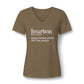 Ladies Bourbon Definition Whiskey V-Neck Tee