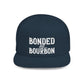 Bonded Bourbon Flat Bill Snapback Hat — Distressed Whiskey Logo Cap