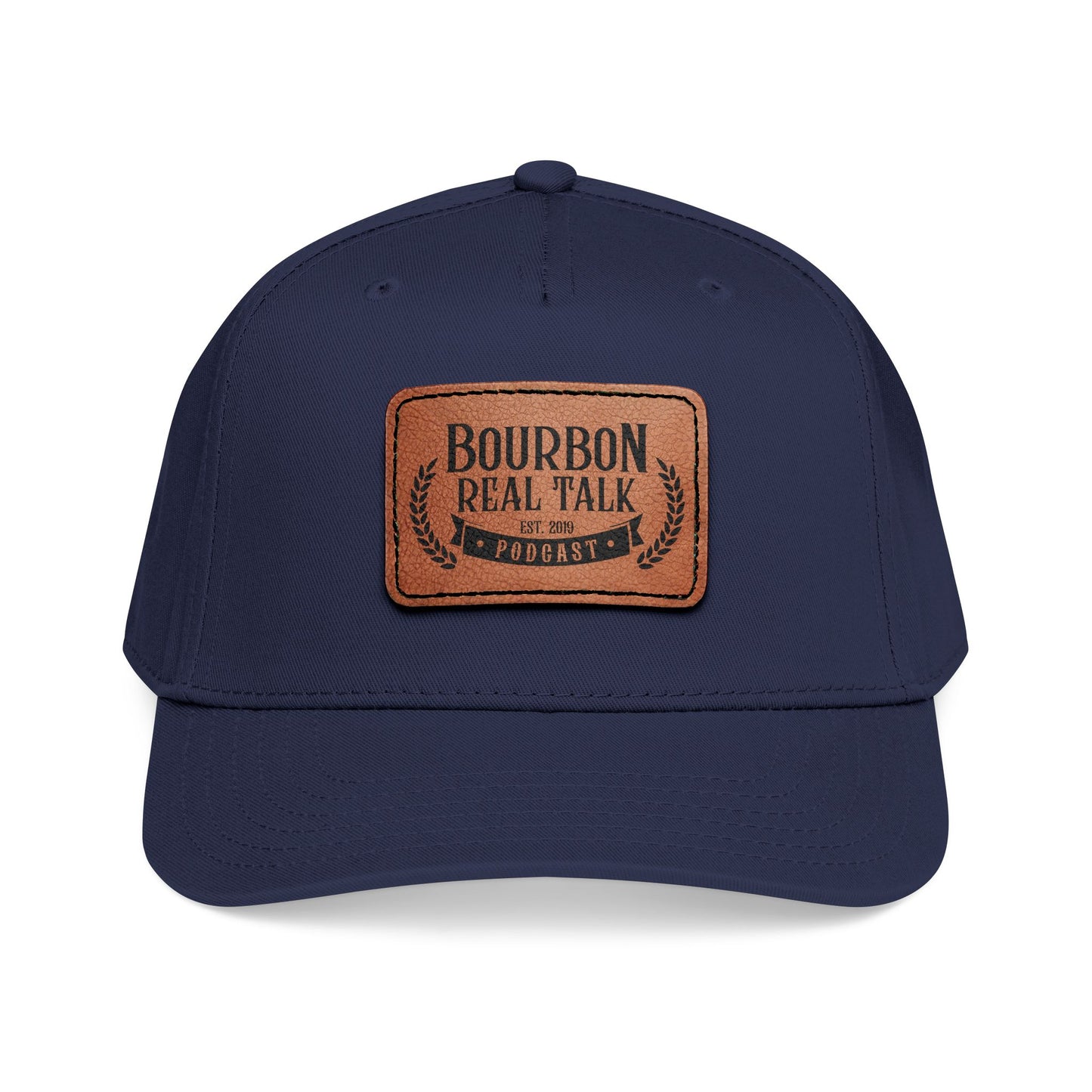 Bourbon Real Talk Leather Patch Baseball Cap