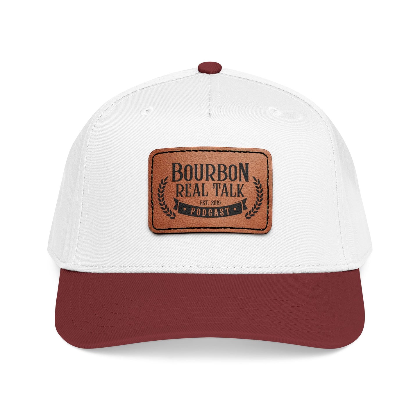 Bourbon Real Talk Leather Patch Baseball Cap