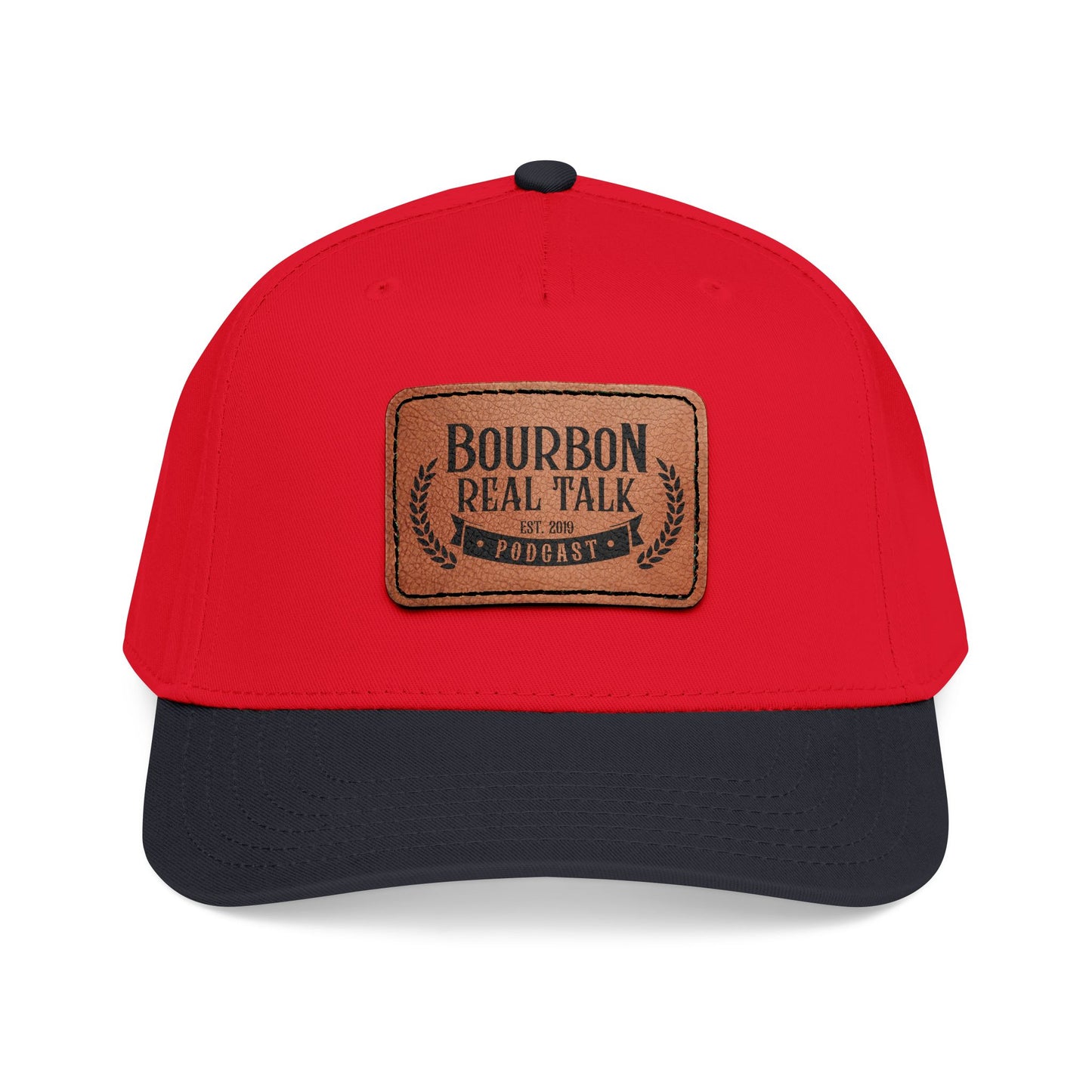 Bourbon Real Talk Leather Patch Baseball Cap