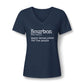 Ladies Bourbon Definition Whiskey V-Neck Tee