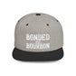 Bonded Bourbon Flat Bill Snapback Hat — Distressed Whiskey Logo Cap