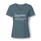 Ladies Bourbon Definition Whiskey V-Neck Tee