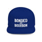 Bonded Bourbon Flat Bill Snapback Hat — Distressed Whiskey Logo Cap