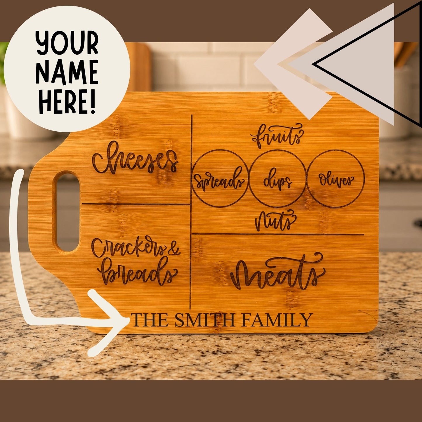 Charcuterie Layout Cutting Board