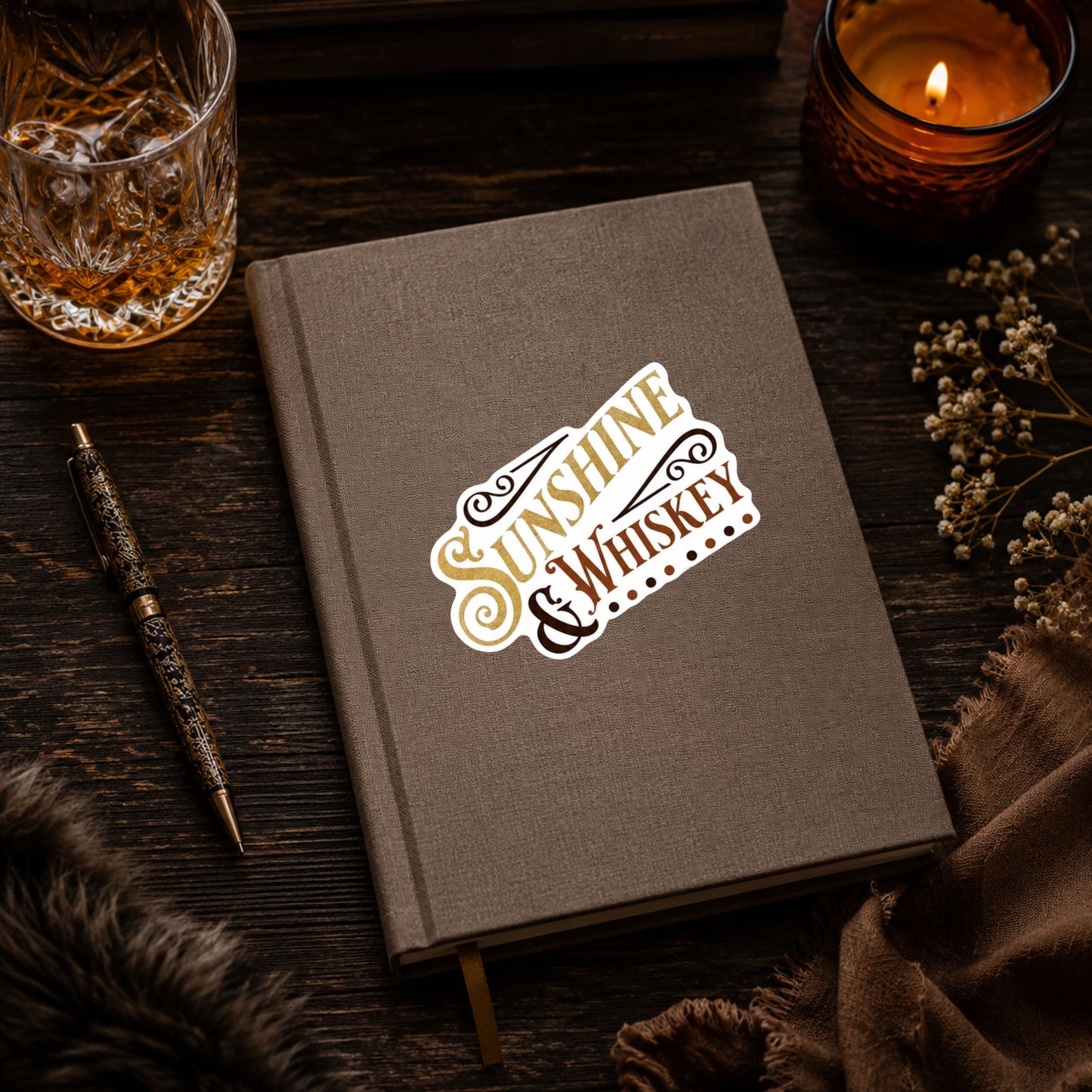 Sunshine and Whiskey Matte Sticker