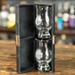 Bourbon Real Talk™ 6oz Tasting Glass Carrier WITH GLASSES, open case with two glasses 