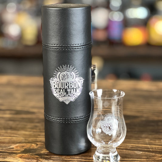 Bourbon Real Talk™ 3oz Tasting Glass Carrier WITH GLASSES