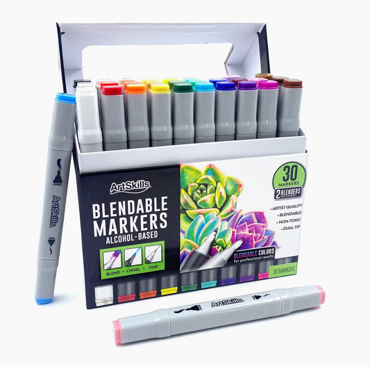 Dual-Tip Alcohol Markers, 30 Markers