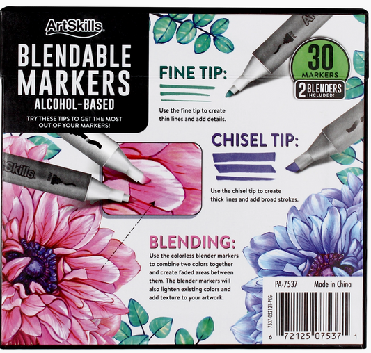 Dual-Tip Alcohol Markers, 30 Markers