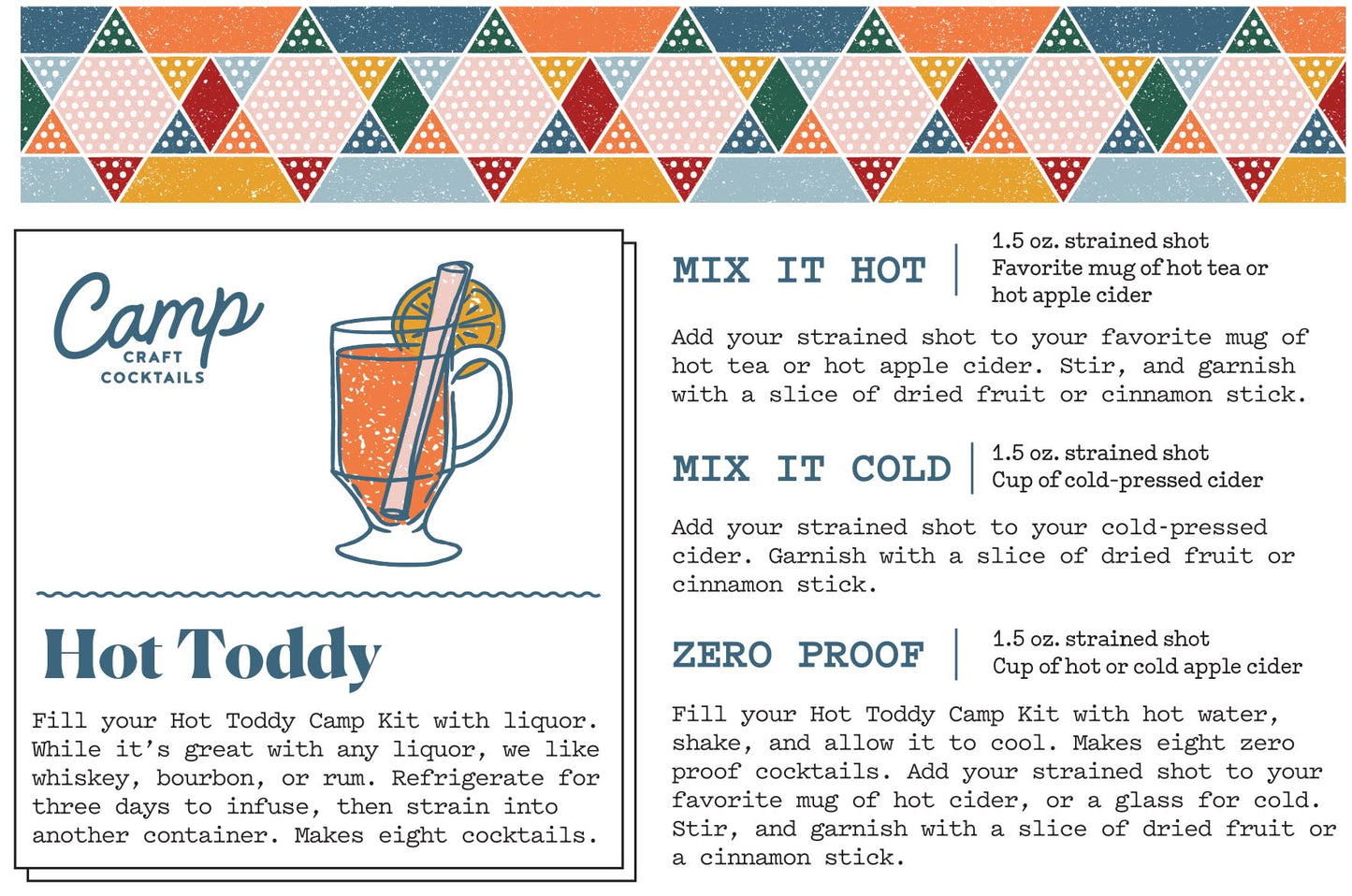 Hot Toddy Camp Craft Cocktail Mixer